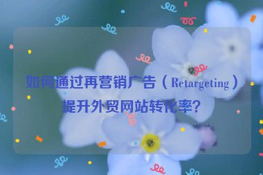 如何通過再營銷廣告（Retargeting）提升外貿網站轉化率？