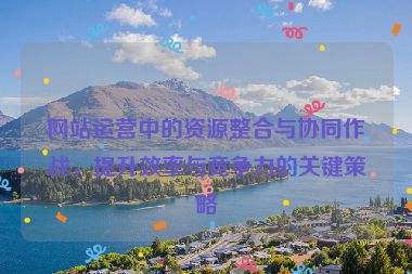網(wǎng)站運(yùn)營中的資源整合與協(xié)同作戰(zhàn)，提升效率與競爭力的關(guān)鍵策略
