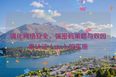強化網絡安全，強密碼策略與雙因素認證（2FA）的實施