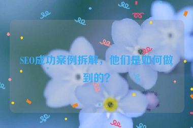 SEO成功案例拆解，他們是如何做到的？