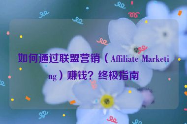 如何通過聯(lián)盟營銷（Affiliate Marketing）賺錢？終極指南