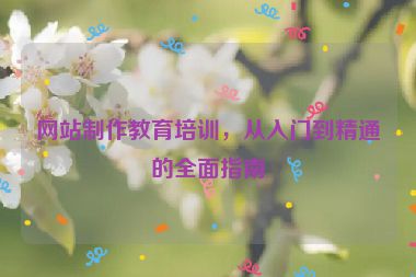 網(wǎng)站制作教育培訓(xùn)，從入門到精通的全面指南