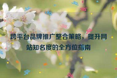 跨平臺品牌推廣整合策略，提升網站知名度的全方位指南