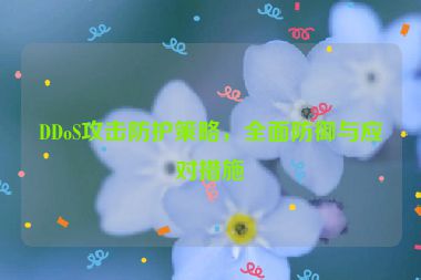 DDoS攻擊防護策略，全面防御與應對措施